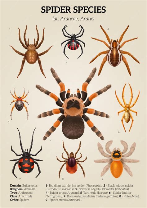 Species Of Spiders