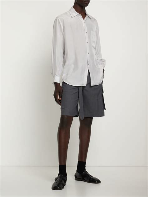 Regular fit long sleeve silk shirt - Lemaire - Men | Luisaviaroma