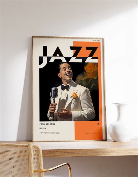 Cab Calloway Poster | Musical Print | Jazz Poster | Jazz Portrait ...