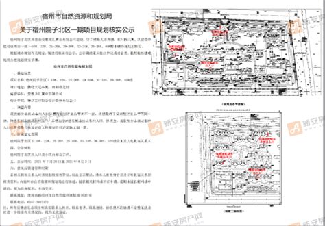 宿州院子北区一期项目规划核实公示-新安房产网