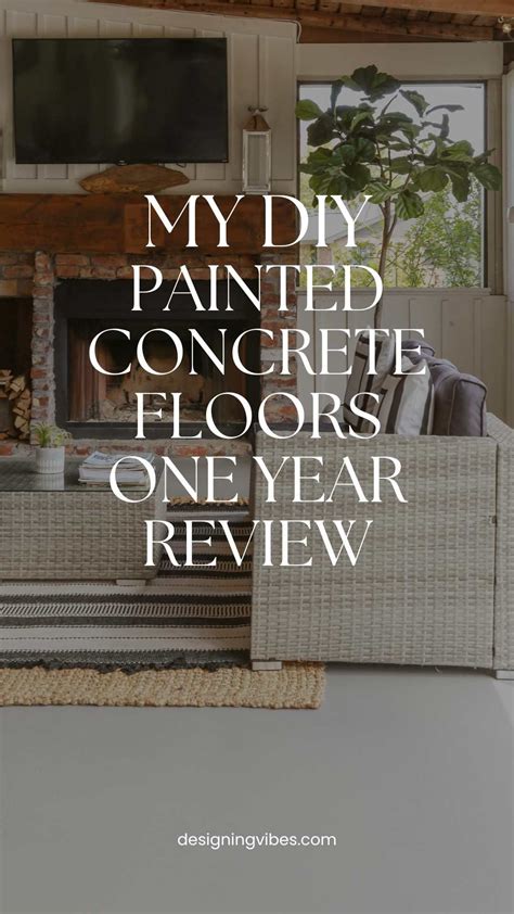 My DIY Painted Concrete Floors- One Year Review | Painted concrete ...