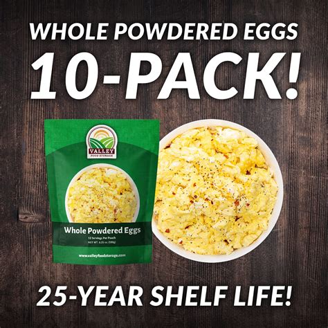 Buy Valley Food Storage Whole Powdered Eggs | 120 Servings Premium ...