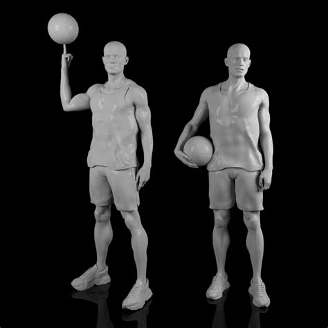 STL file BASKETBALL PLAYERS 2 FIGURES 🏀 ・3D printer design to download・Cults