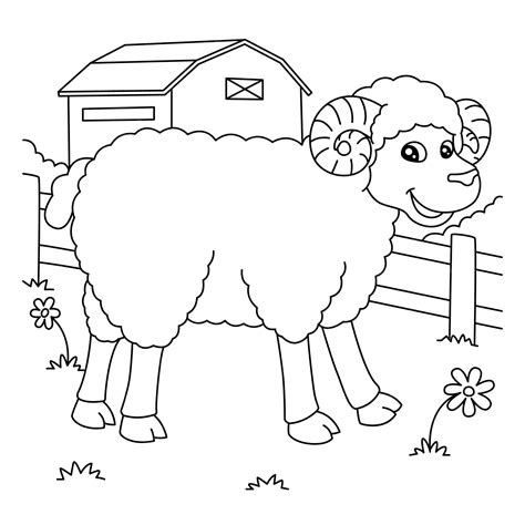 Lamb Coloring Pages