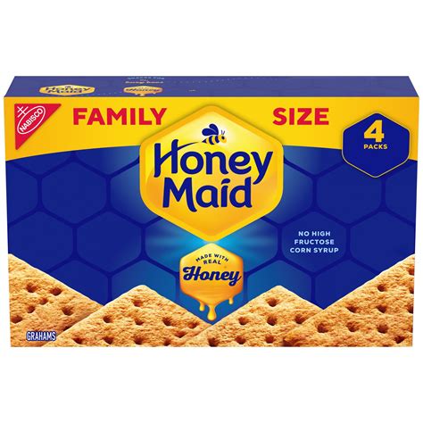 HONEY MAID Graham Crackers, Lunch Snacks, Family Size, 19.2 oz ...
