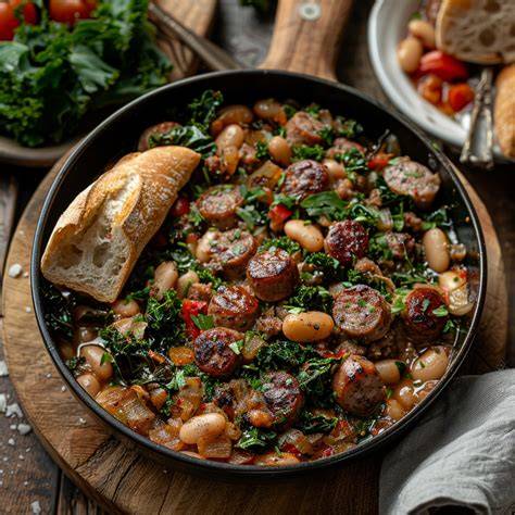 One-Pan Sausage & Kale & White Beans: Quick & Delicious Dinner Solution