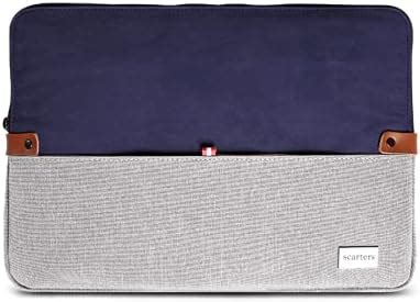 Scarters™ Splash-Proof Navy Blue Ultra-Sleek Designer Laptop Sleeve ...