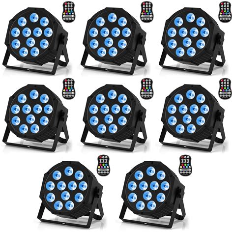 Rechargeable Par Lights Wireless RGBW 4-in-1 LED Uplights Battery Powered Stage Lights, HOLDLAMP ...