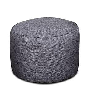 Style Homez ORGANIX Collection, Round Poof Bean Bag Ottoman Stool Large ...
