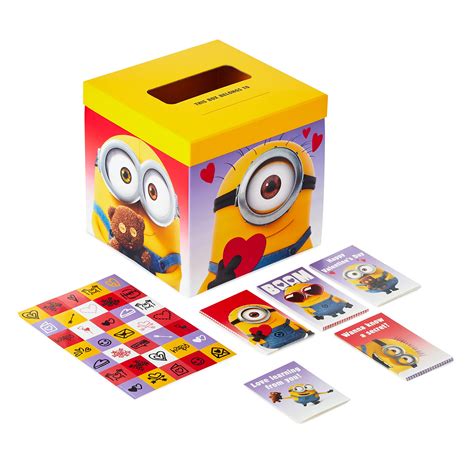Hallmarkminions Valentines Day Cards And Mailbox For Kids School ...