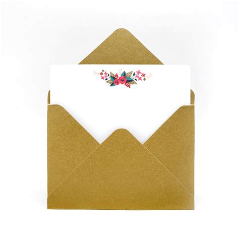 Notecards & Envelopes (Pastel Petals) – 7mm - Fine Paper Stationery