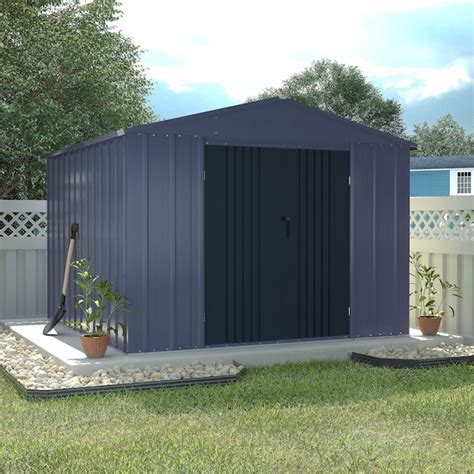 VEIKOUS 4-ft x 8-ft Storage Shed Galvanized Steel Storage Shed in the ...