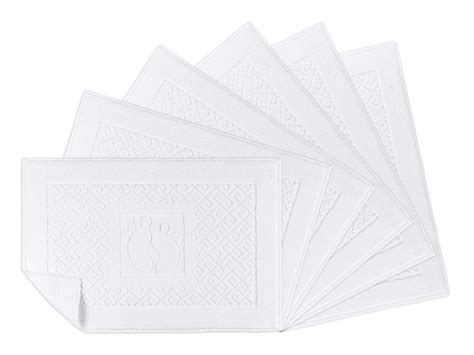 Amazon.com: Bath Rug White Bathroom Floor Mats - Washable Bathtub ...