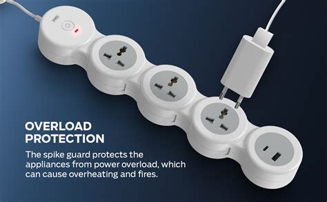 GM G-Hoop 4+1 Power Strip| Multi Plug Extension Board Type-C & USB-A ...