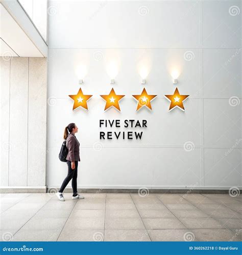 3D User Five Star Review Illustration Isolated on White Background ...