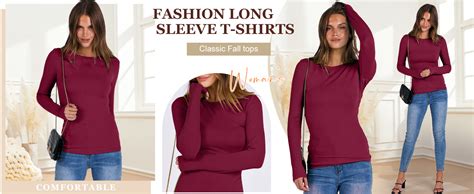 ANRABESS Women Long Sleeve Shirts Rib Knit Slim Fit Tops Basic Tee 2025 Fall Outfits Casual T-Shirt