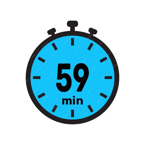 Premium Vector | 59 minute Timer clock stopwatch isolated icons ...