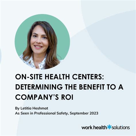 Work Health Solutions on LinkedIn: On-Site Health Centers: Determining the Benefit to a Company ...