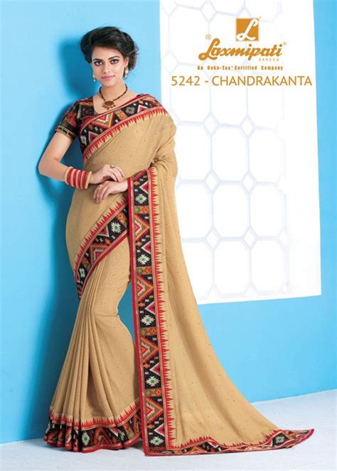 Laxmipati Nilaya 5242 Cream Chiffon Saree – SANSKAR