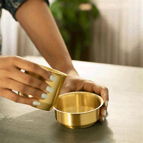 Buy Oro brass coffee set gold Online - Ellementry – ellementry