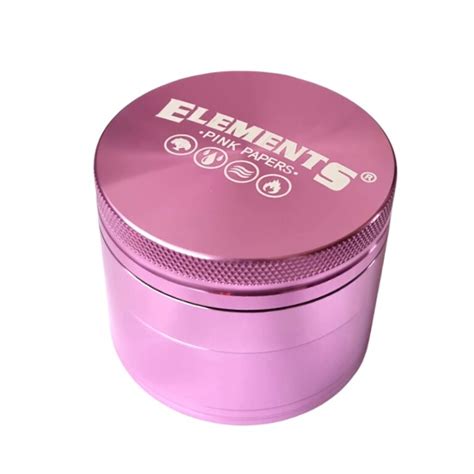 Elements Pink 4 Piece Large Herb Grinder - 63mm – HighJack