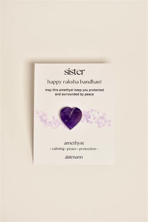 Amethyst Heart Crystal for Sister – Aatmann