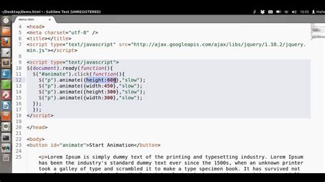 jQuery Example 的图像结果