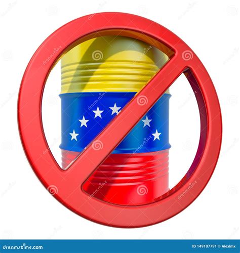 Forbidden Export of Venezuelan Oil Concept, 3D Rendering Stock Illustration - Illustration of ...