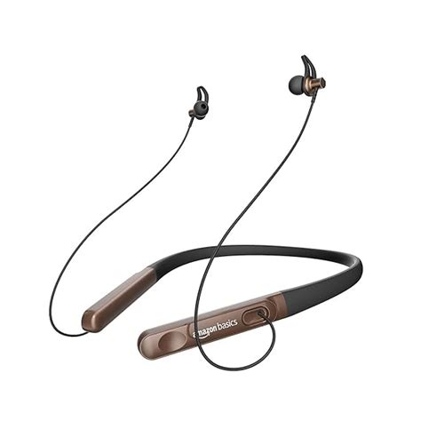 amazon basics in-Ear Wireless Neckband with Mic, Up to 18 Hours Play ...