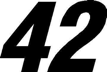 42 RACE NUMBER SWITZERLAND FONT DECAL / STICKER