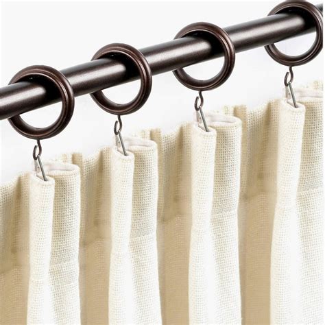 Buy DECO WINDOW Set of 14 Curtain Rings with Hooks - Brown Oil Rubbed ...