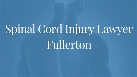 Spinal Cord Injury Lawyers