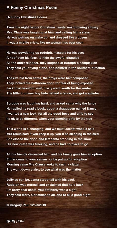 Funny Christmas Poems