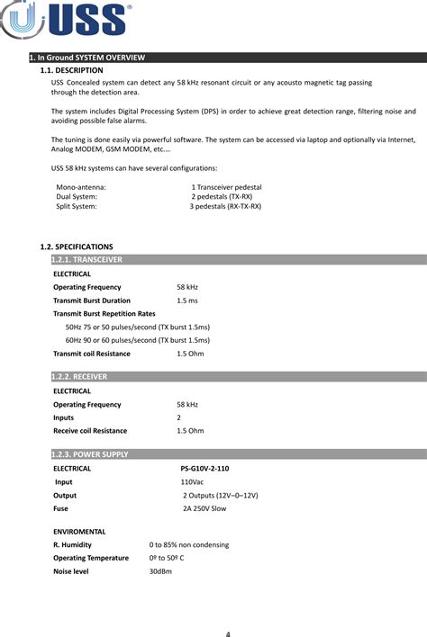 Universal Surveillance Systems USS-CONCEALED Conceal System User Manual ...