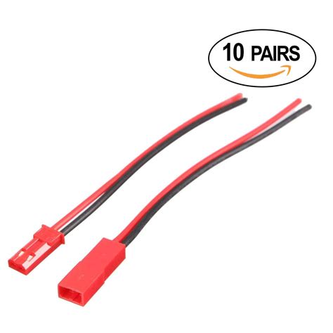 Buy 20pcs JST Connector Kit JST Plug Connector 2-pin JST Male-Female ...