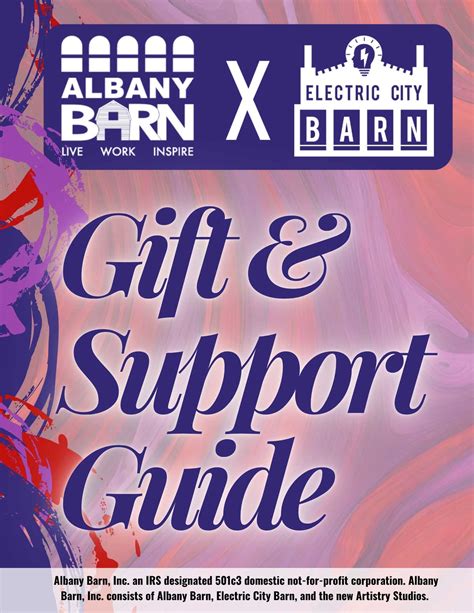 Gift & Support Guide - Albany Barn, Inc.