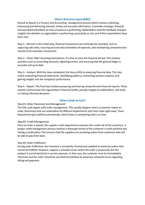 What Is Record - What Is Record-to-report (R2R)? Record to Report is a ...