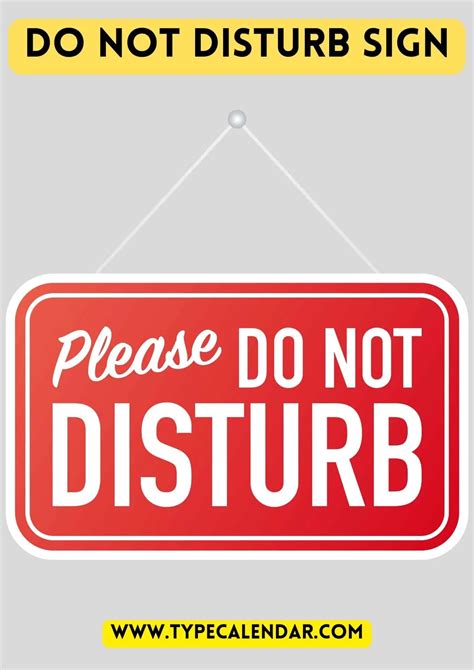 Do Not Disturb Sign Printable
