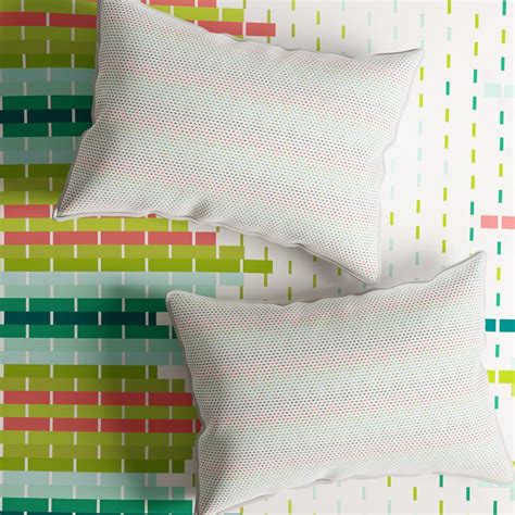 Buy PORTICO Pixelmania Cotton 152TC Geometric Print 3Pcs Queen Bedsheet ...