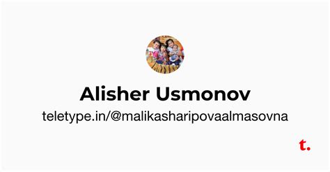 Alisher Usmonov — Teletype