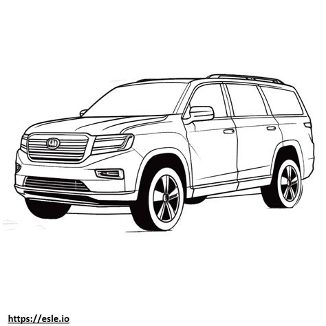 Honda Pilot AWD 2024 coloring page
