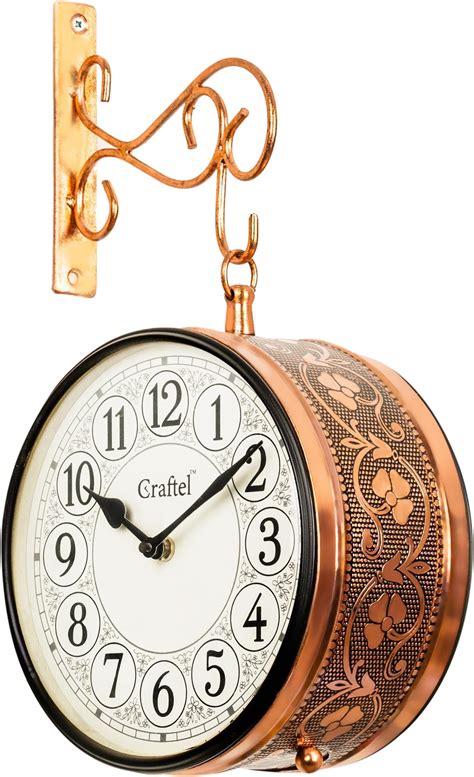 Buy Vintage Clock Handcrafted Double Side Clock/Railway (Station) Clock ...