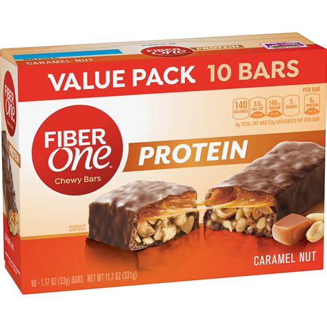 Amazon.com : Fiber One Protein Bar, Coconut Almond Chewy Bars, 5 Fiber ...
