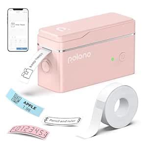 POLONO P31S Label Maker Machine with Tape, Portable Thermal Printer ...