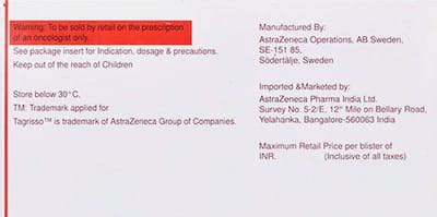 Tagrisso 80mg Tablet: Uses, Side Effects, Price, Dosage & More Info ...