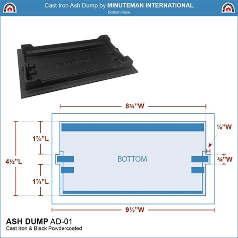 Minuteman Cast Iron Ash Dump AD-01 - Home & Office Supplies on sale