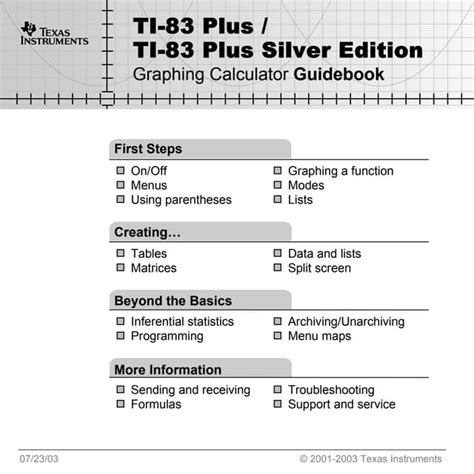 TI-83 Plus Tutorial 的图像结果