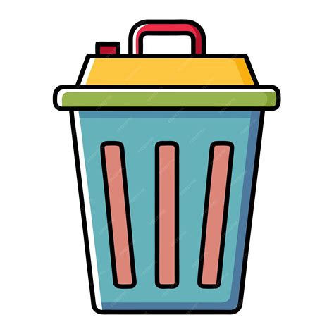 Trash bin clipart vector art and illustration | Premium AI-generated vector