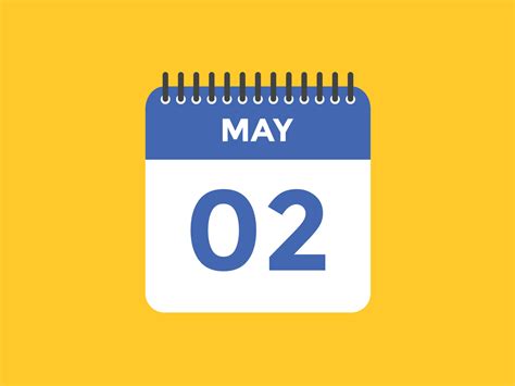 may 2 calendar reminder. 2nd may daily calendar icon template. Calendar ...