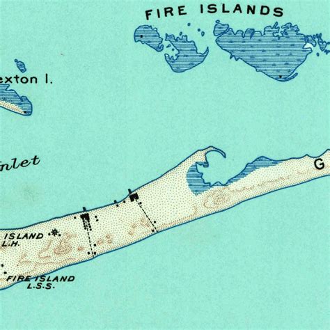 Fire Island, NY (1902, 62500-Scale) Map by United States Geological ...